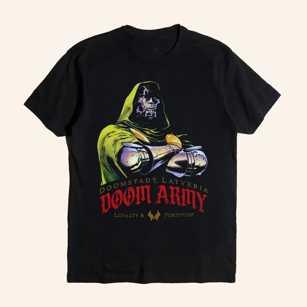 Heroes Villains Merch Doctor Doom Army Forge TShirt Husband Christmas Gift Ideas
