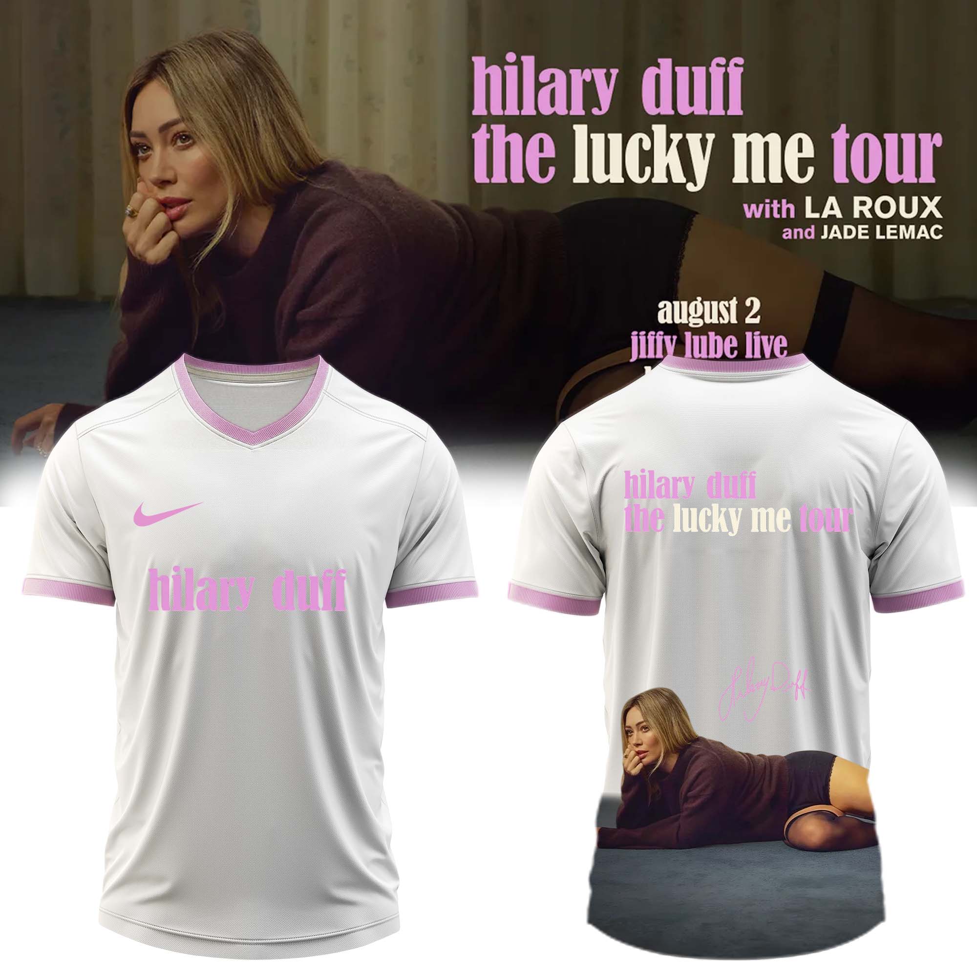 Hilary Duff The Lucky Me Tour 2026 Collector Edition Baseball Jersey
