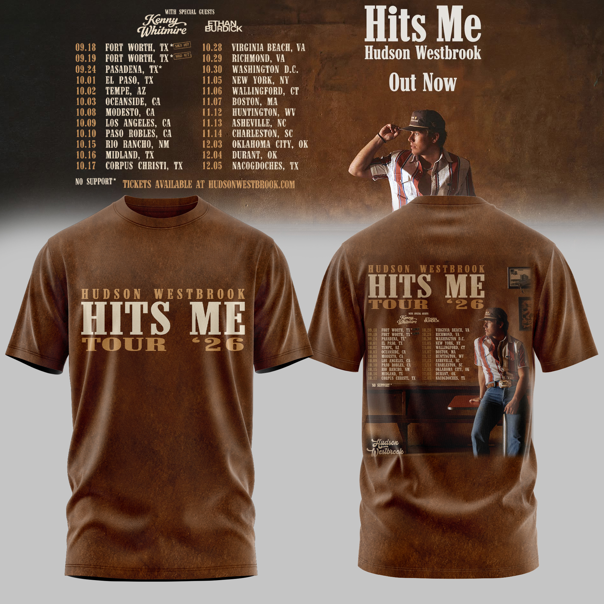 Hits Me Tour 2026 Premium Concert Graphic Tee