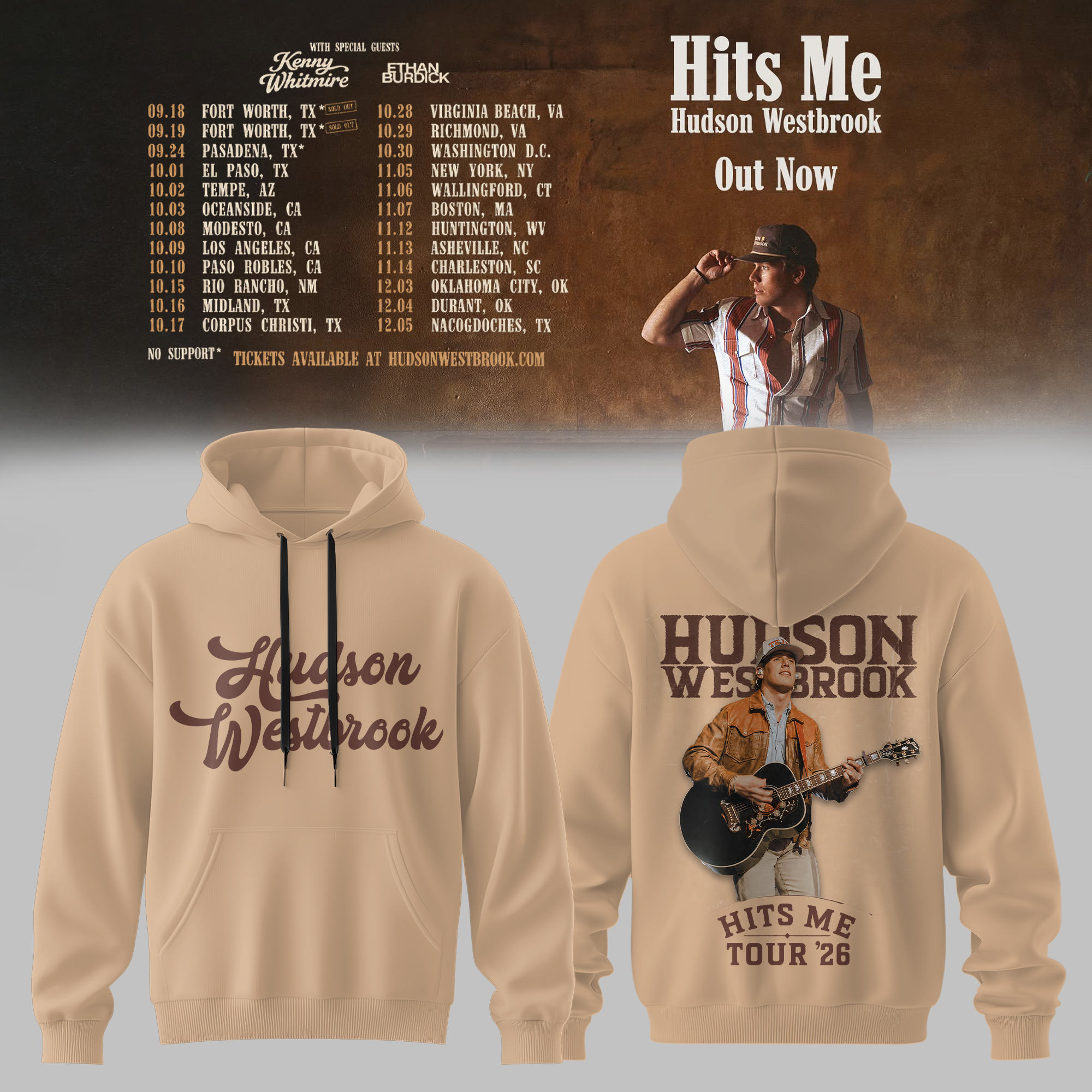 Hits Me Tour 2026 Signature Concert T Shirt