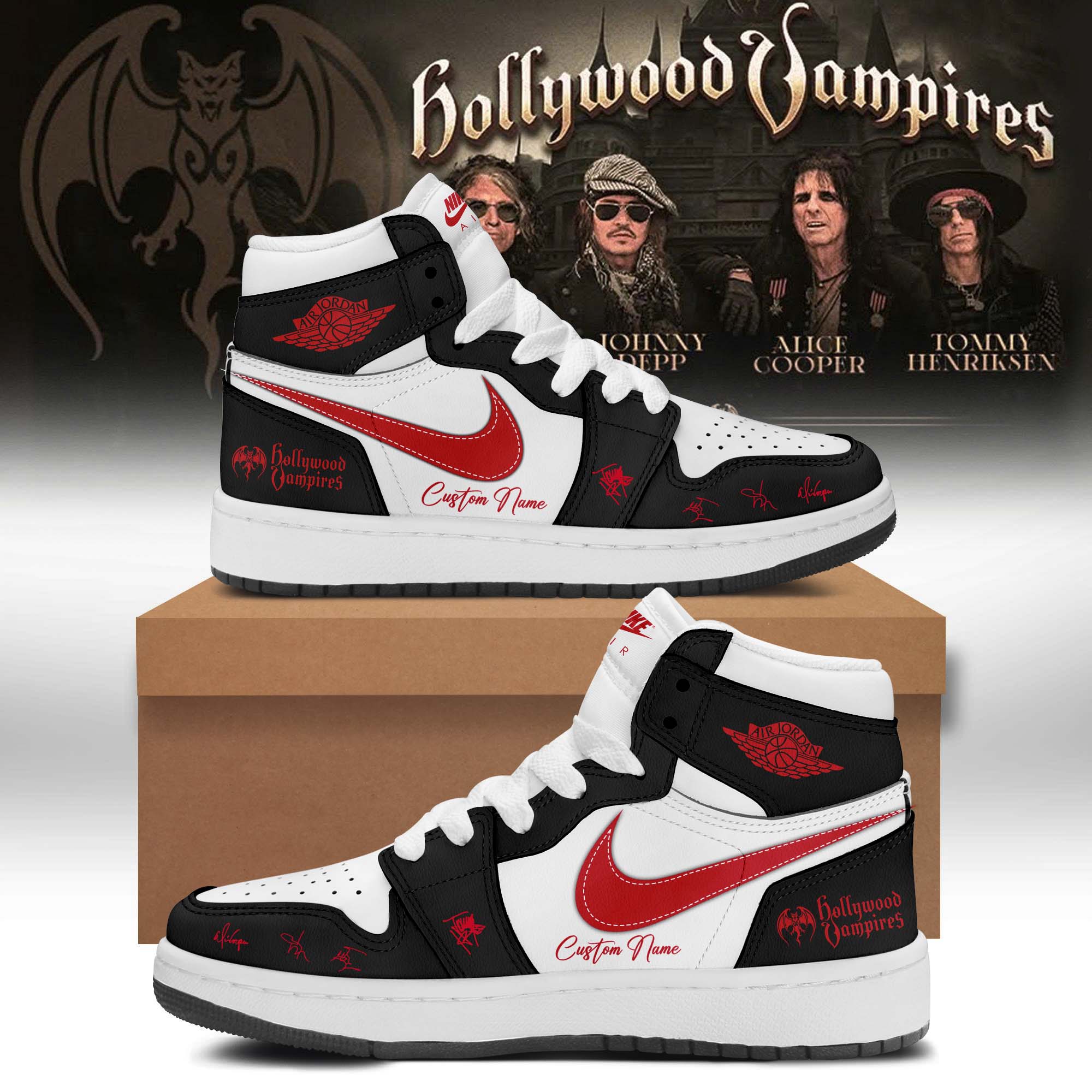 Hollywood Vampires World Tour 2026 Collectors High Top Shoes