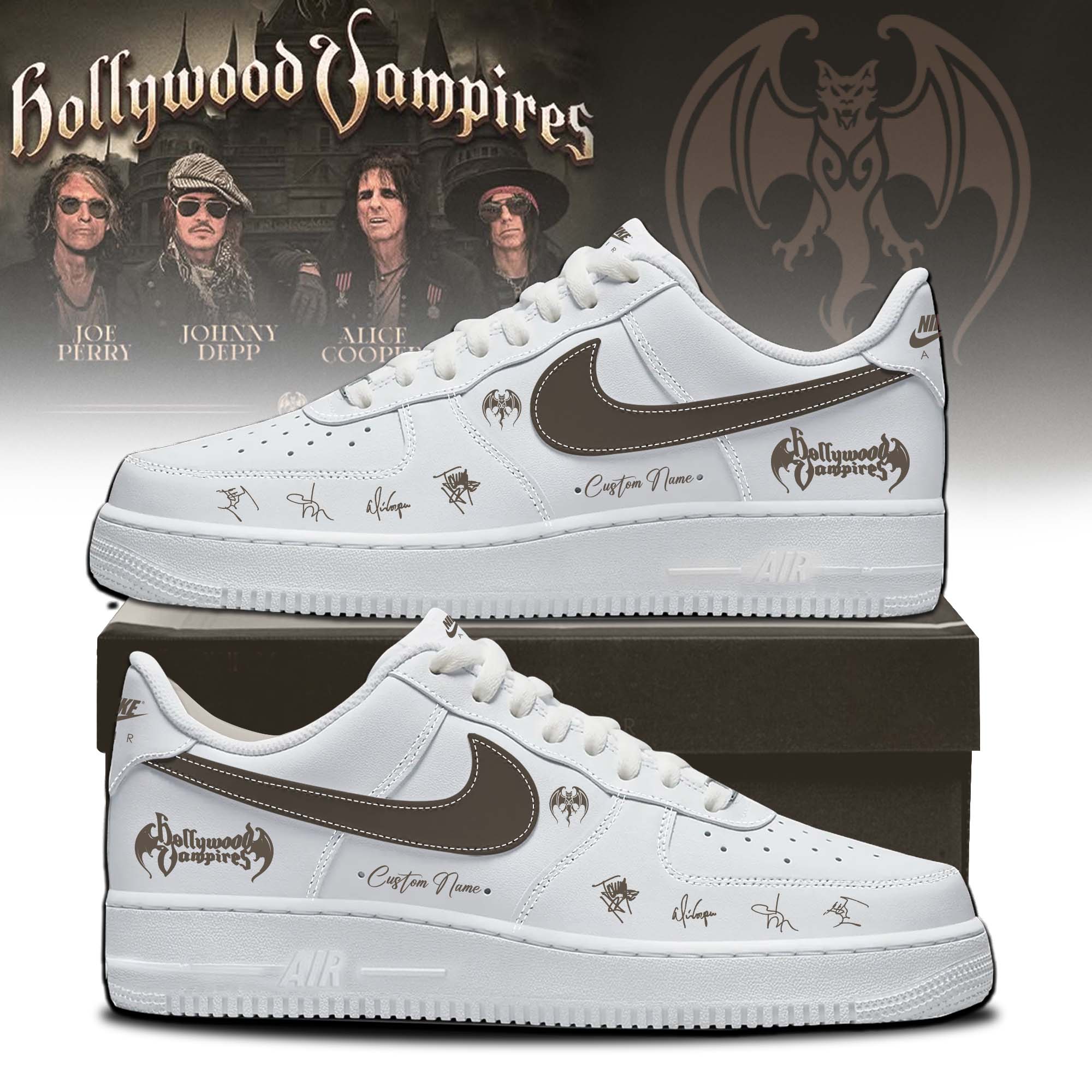 Hollywood Vampires World Tour 2026 Limited Edition AF1 Shoes