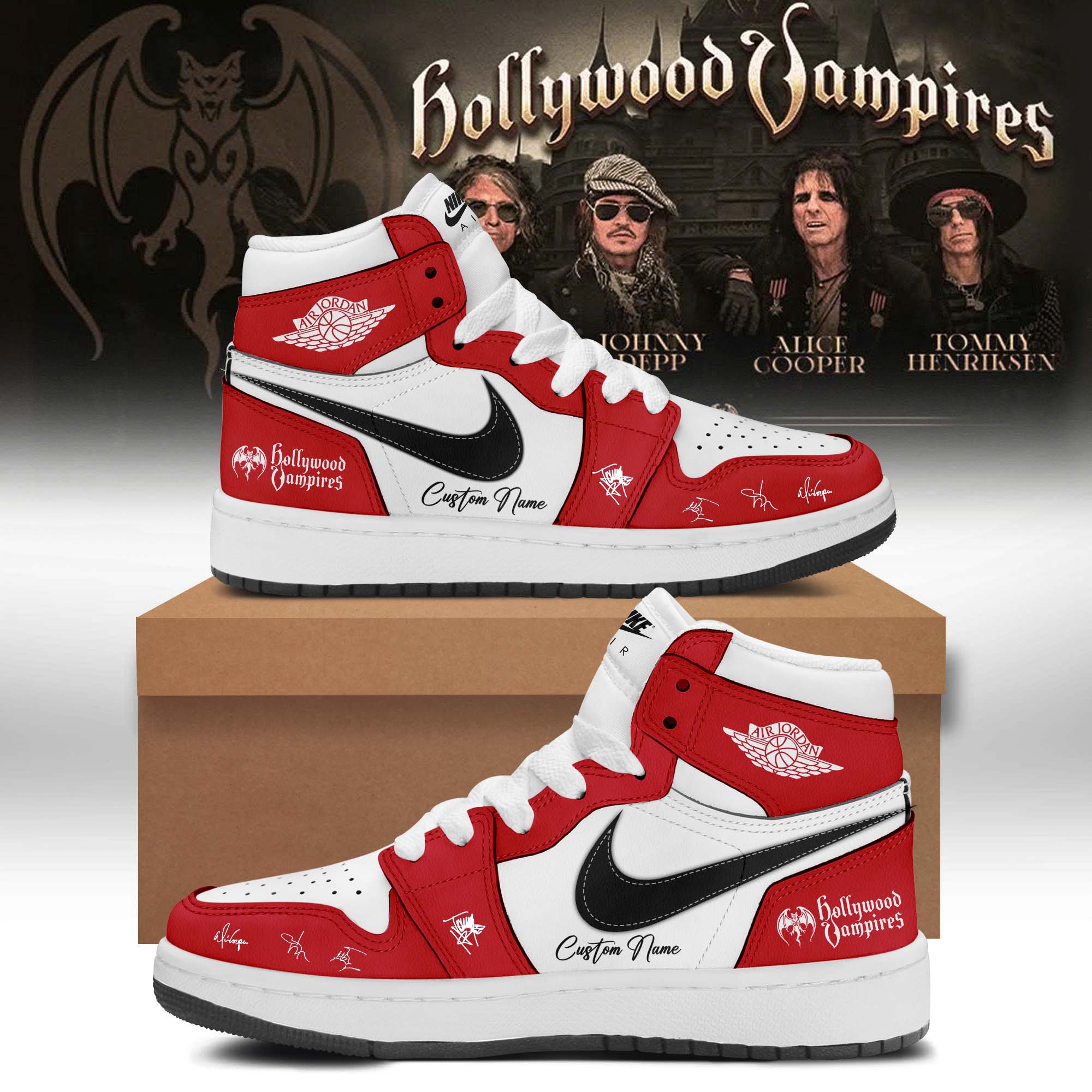 Hollywood Vampires World Tour 2026 Limited Edition High Top Shoes
