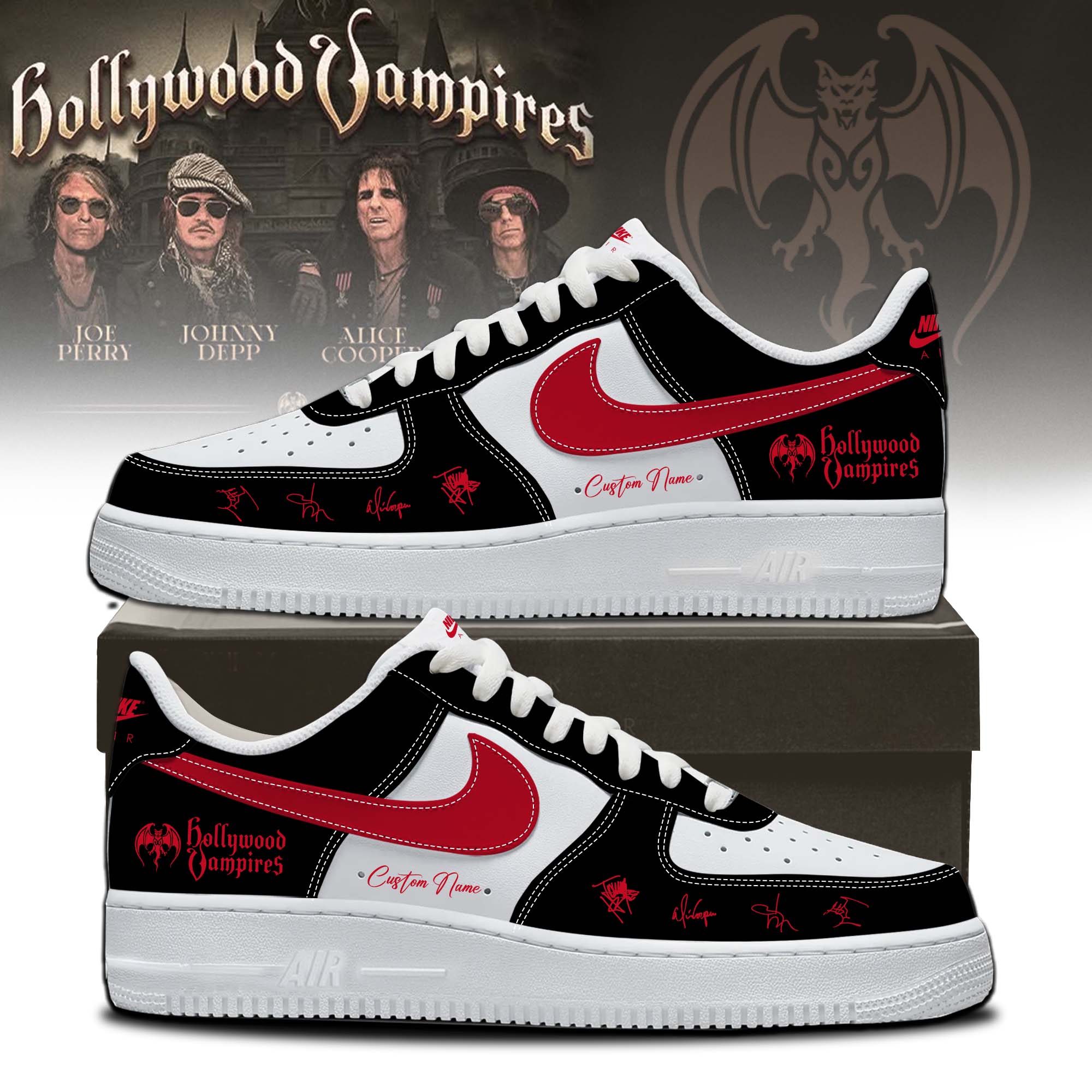 Hollywood Vampires World Tour 2026 Rock Tour Sneakers