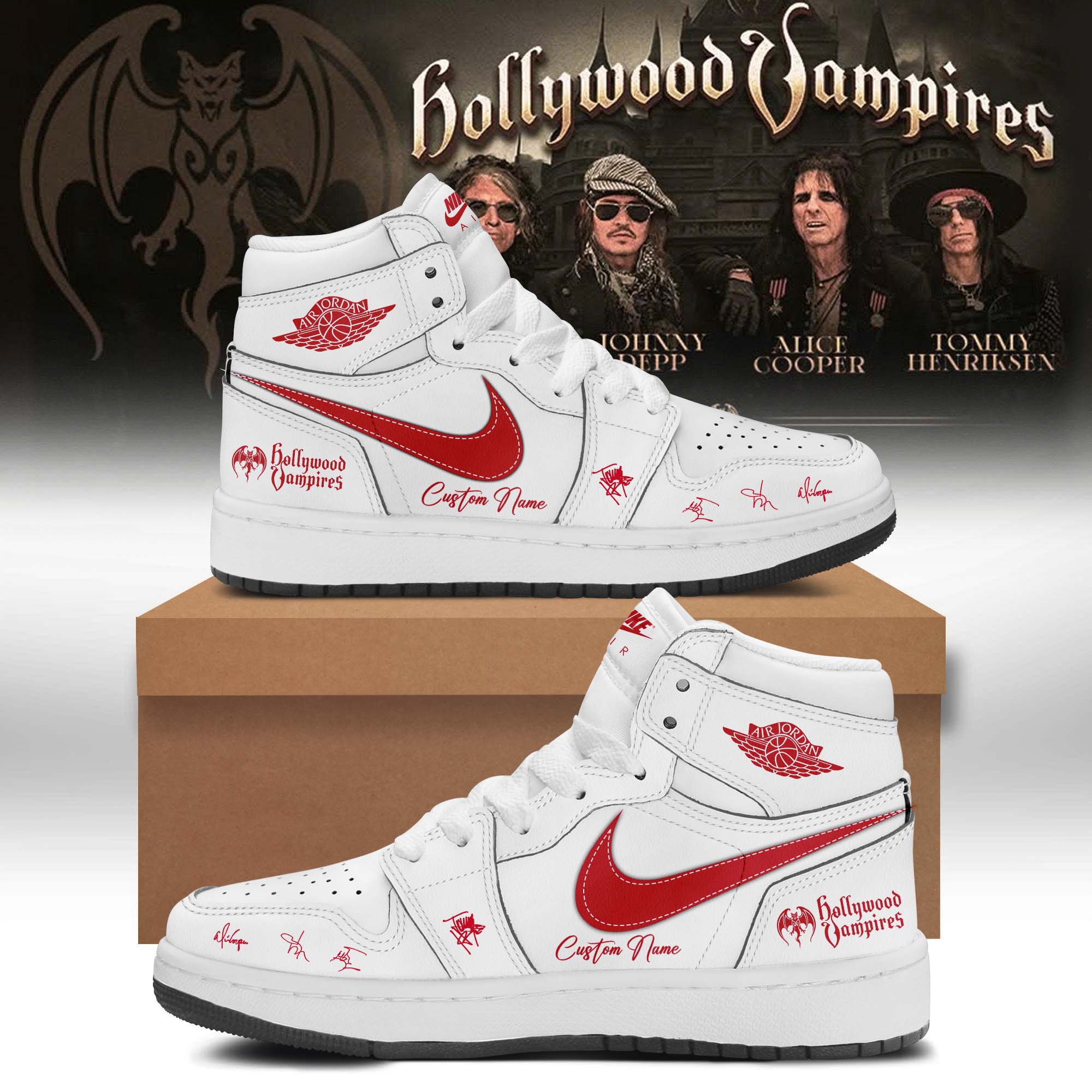 Hollywood Vampires World Tour 2026 Signature High Top Sneakers
