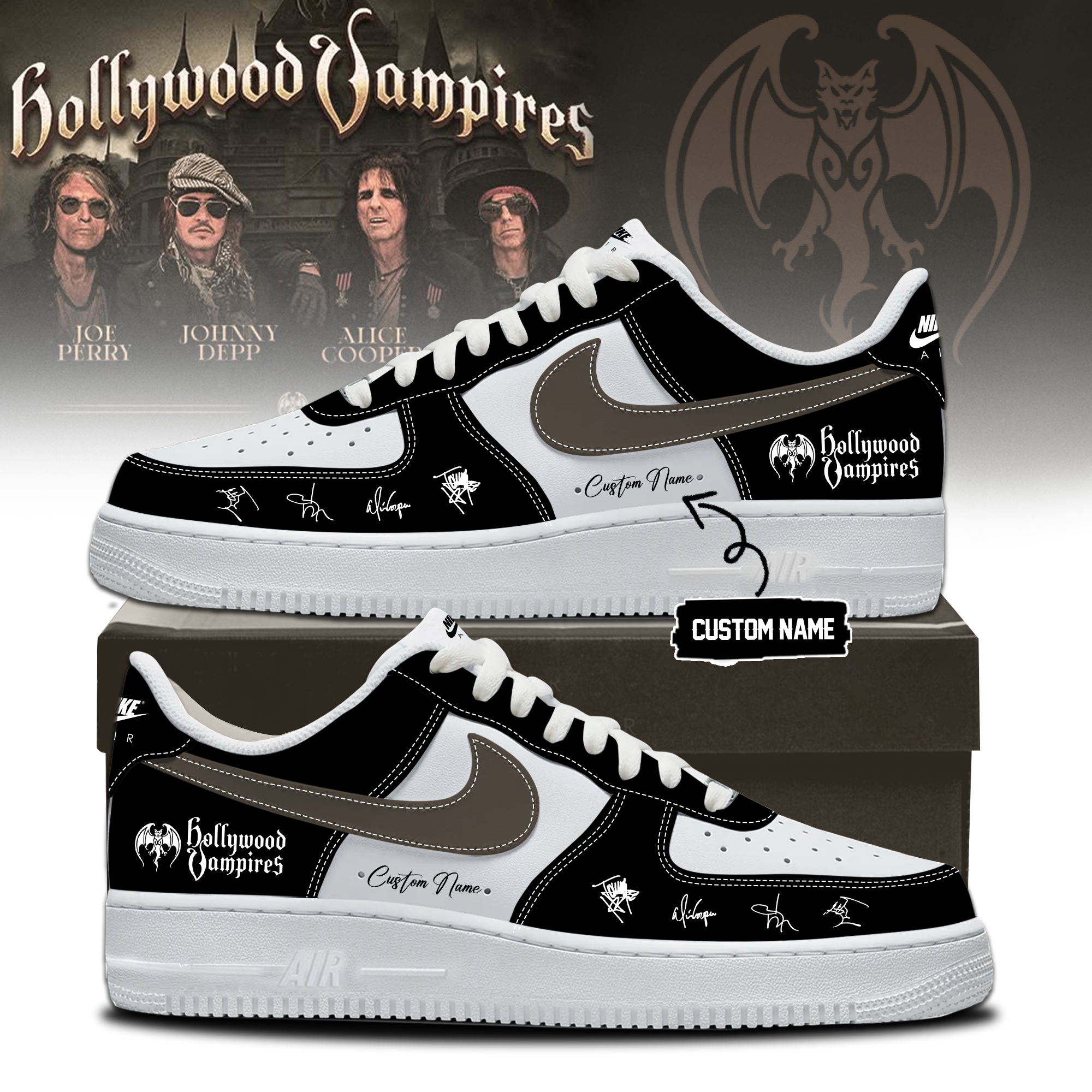 Hollywood Vampires World Tour 2026 Signed Limited Edition Running Shoes Classic Edition