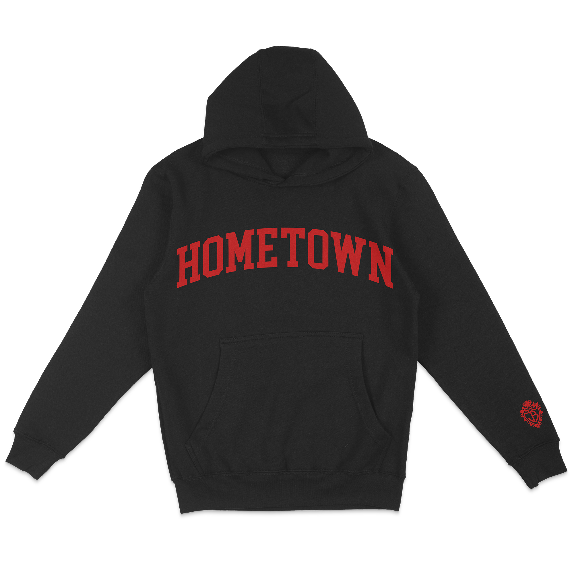 Hometown Hoodie - Black with Red