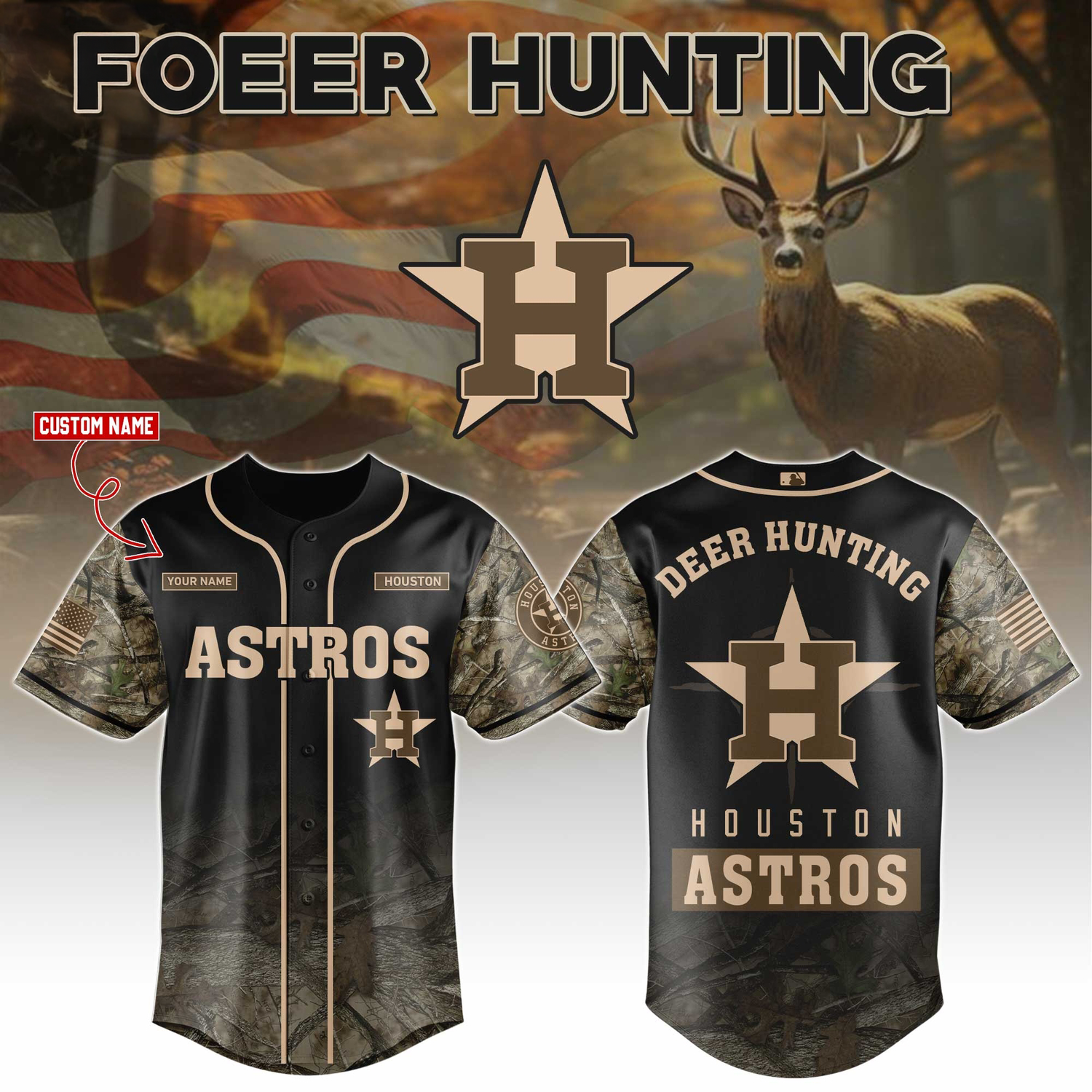 Houston Astros Deer Hunting Limited Edition Baseball Jersey
