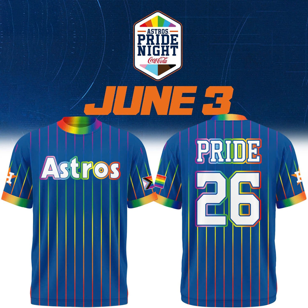 Houston Astros Pride Night 2026 Limited Graphic T Shirt Collection