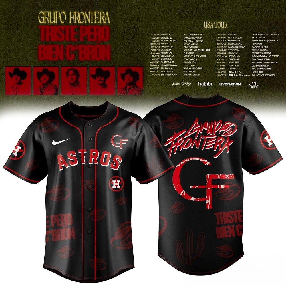 Houston Astros x Grupo Frontera 2026 Triste Pero Bien Cabrón Tour Jersey