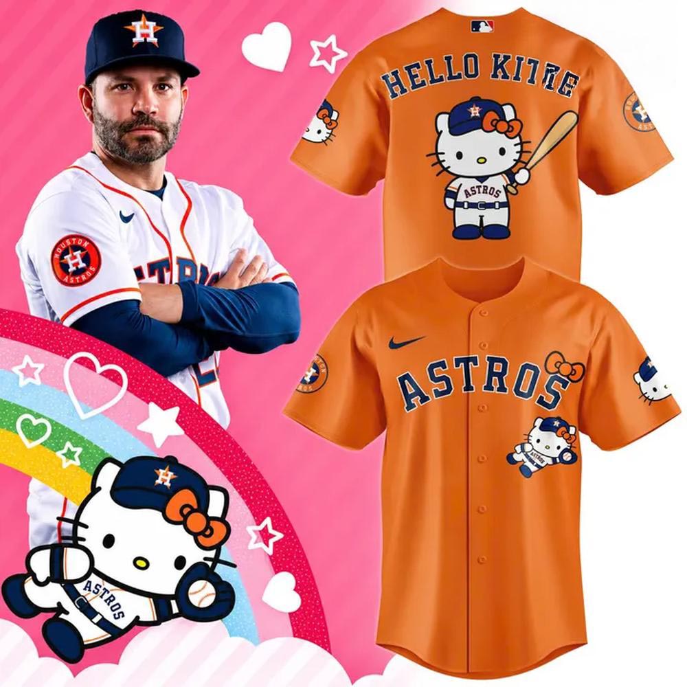 Houston Astros x Hello Kitty 2026 Baseball Jersey Premium Graphic Apparel 1 - Unicasport Houston Astros x Hello Kitty 2026 Baseball Jersey Premium Graphic Apparel