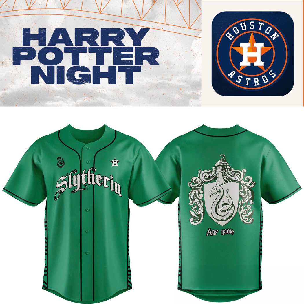 Houston Astros x Slytherin House Baseball Jersey Wizard House Baseball Fan Special Edition Game Day Apparel 1 - Unicasport Houston Astros x Slytherin House Baseball Jersey Wizard House Baseball Fan Special Edition Game Day Apparel
