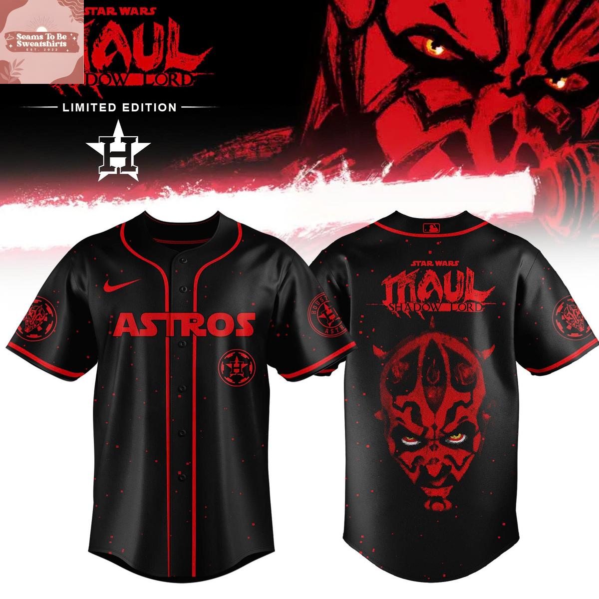 Houston Astros x Star Wars Darth Maul Shadow Lord 2026 Baseball Jersey