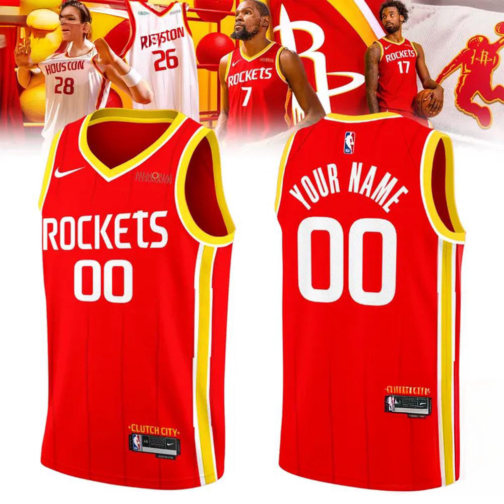Houston Rockets Clutch City 2026 Red Basketball Jersey