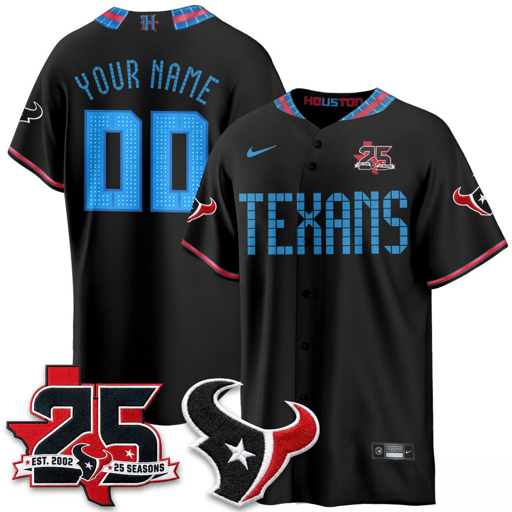 Houston Texans 2026 Rivalries Custom Stitched Baseball Jersey Design 1 - Unicasport Houston Texans 2026 Rivalries Custom Stitched Baseball Jersey Design