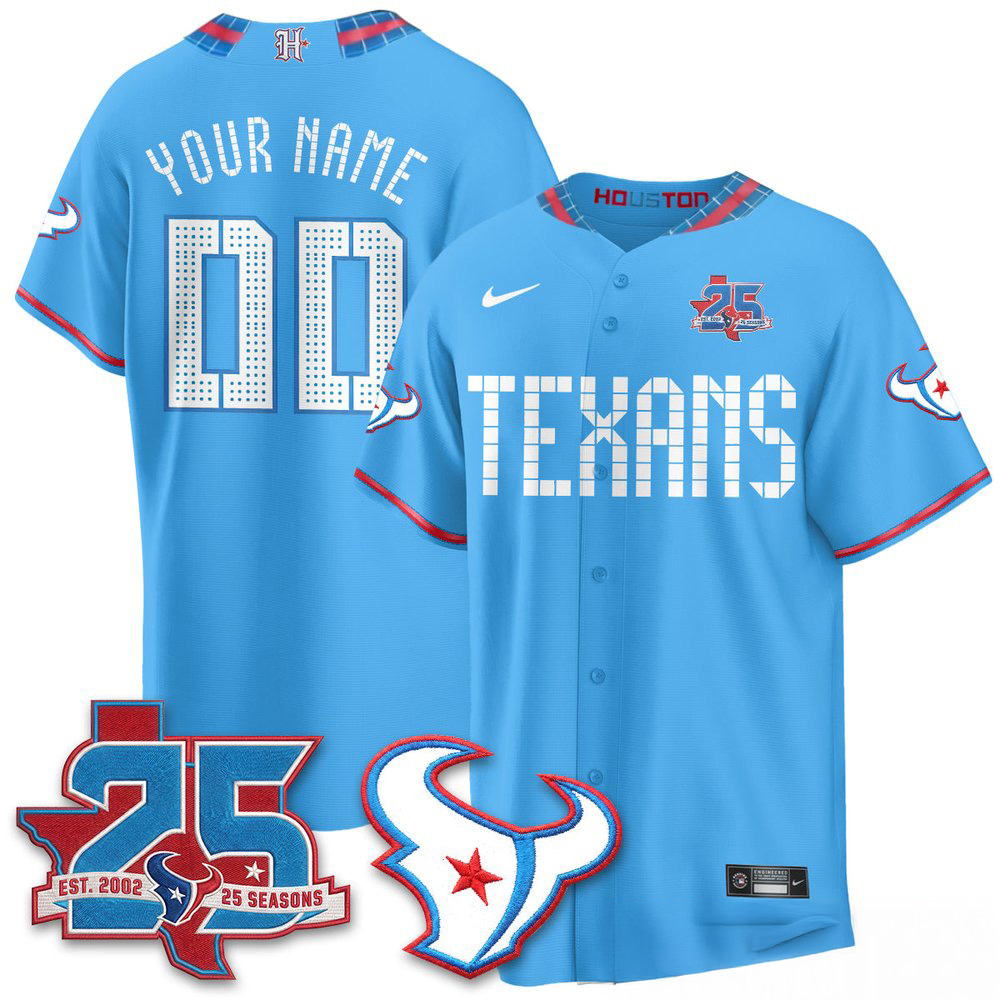 Houston Texans 2026 Rivalries Custom Stitched Baseball Jersey 2 - Unicasport Houston Texans 2026 Rivalries Custom Stitched Baseball Jersey