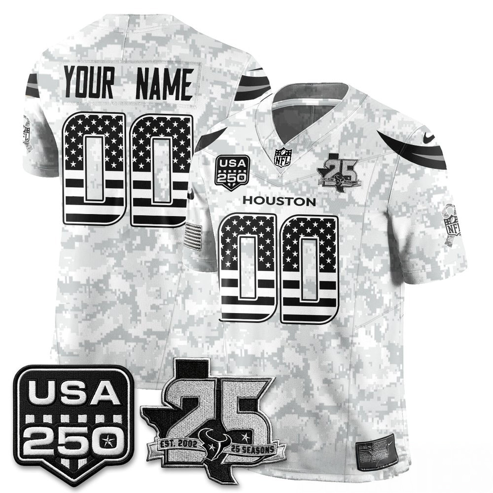 Houston Texans 2026 Salute To Service Custom Stitched Football Jersey Design 1 - Unicasport Houston Texans 2026 Salute To Service Custom Stitched Football Jersey Design