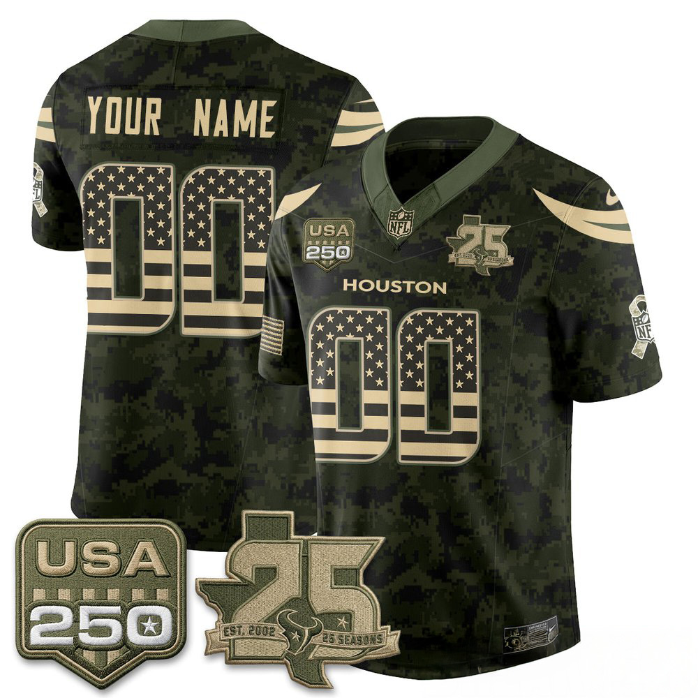 Houston Texans 2026 Salute To Service Custom Stitched Football Jersey Fanwear 1 - Unicasport Houston Texans 2026 Salute To Service Custom Stitched Football Jersey Fanwear