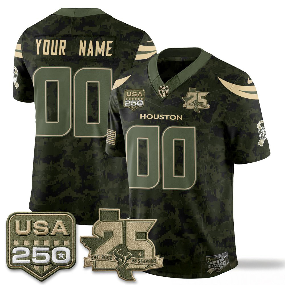Houston Texans 2026 Salute To Service Custom Stitched Football Jersey 1 - Unicasport Houston Texans 2026 Salute To Service Custom Stitched Football Jersey