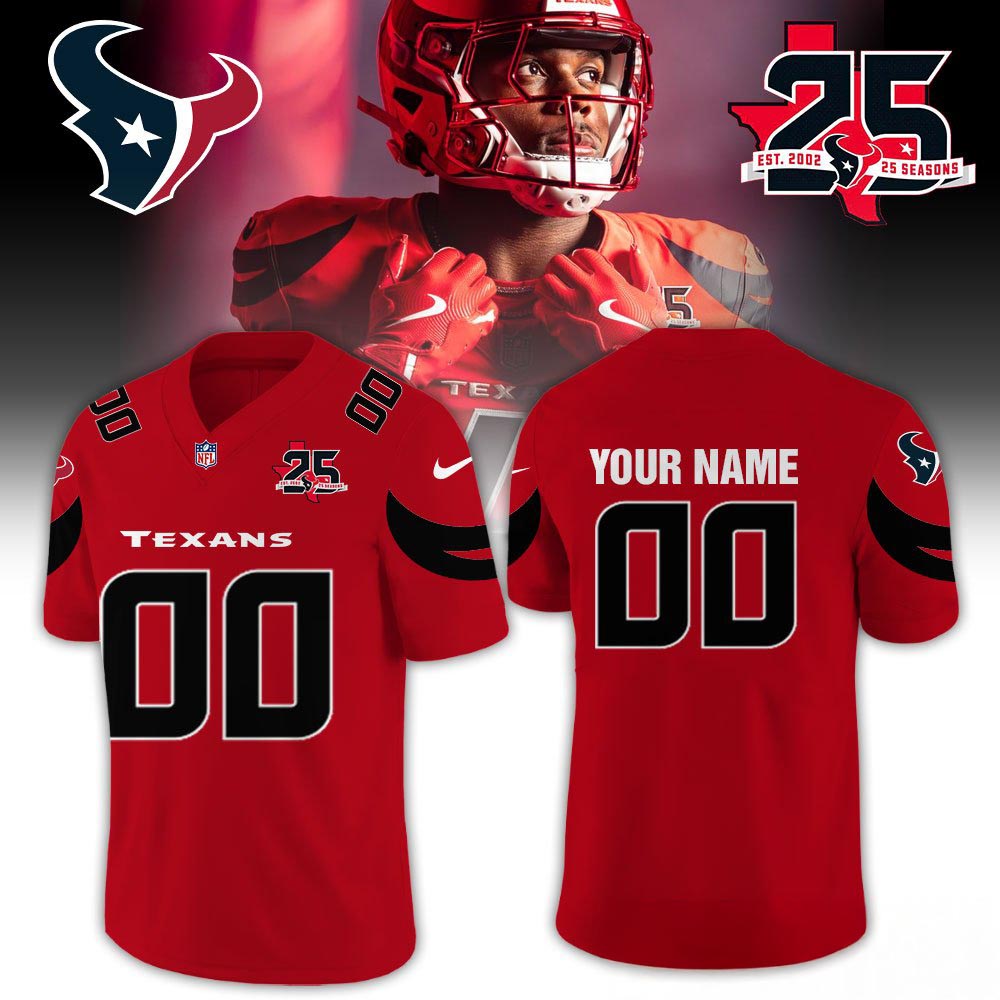 Houston Texans 25th Anniversary Limited Edition Football Jersey Anniversary Fan Apparel 2 - Unicasport Houston Texans 25th Anniversary Limited Edition Football Jersey Anniversary Fan Apparel