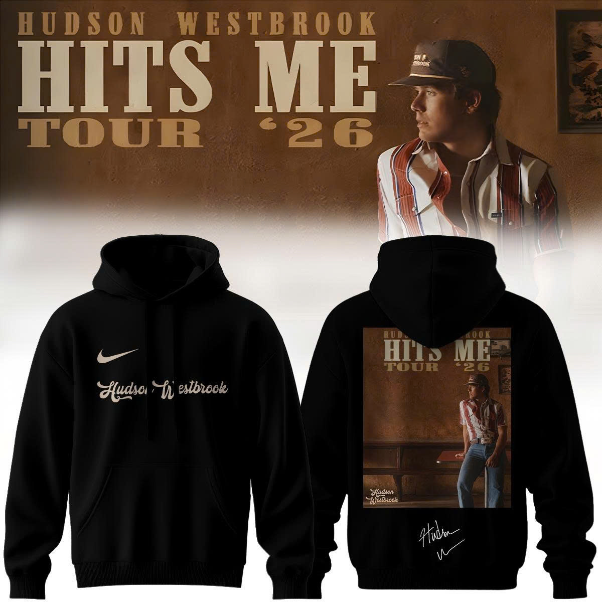 Hudson Westbrook Hits Me Tour 2026 Premium Concert Hoodie