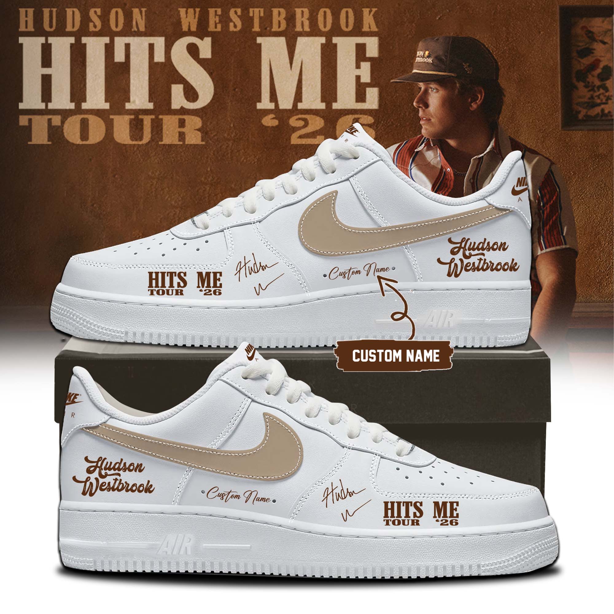 Hudson Westbrook Hits Me Tour 2026 Premium Signature Casual Shoes