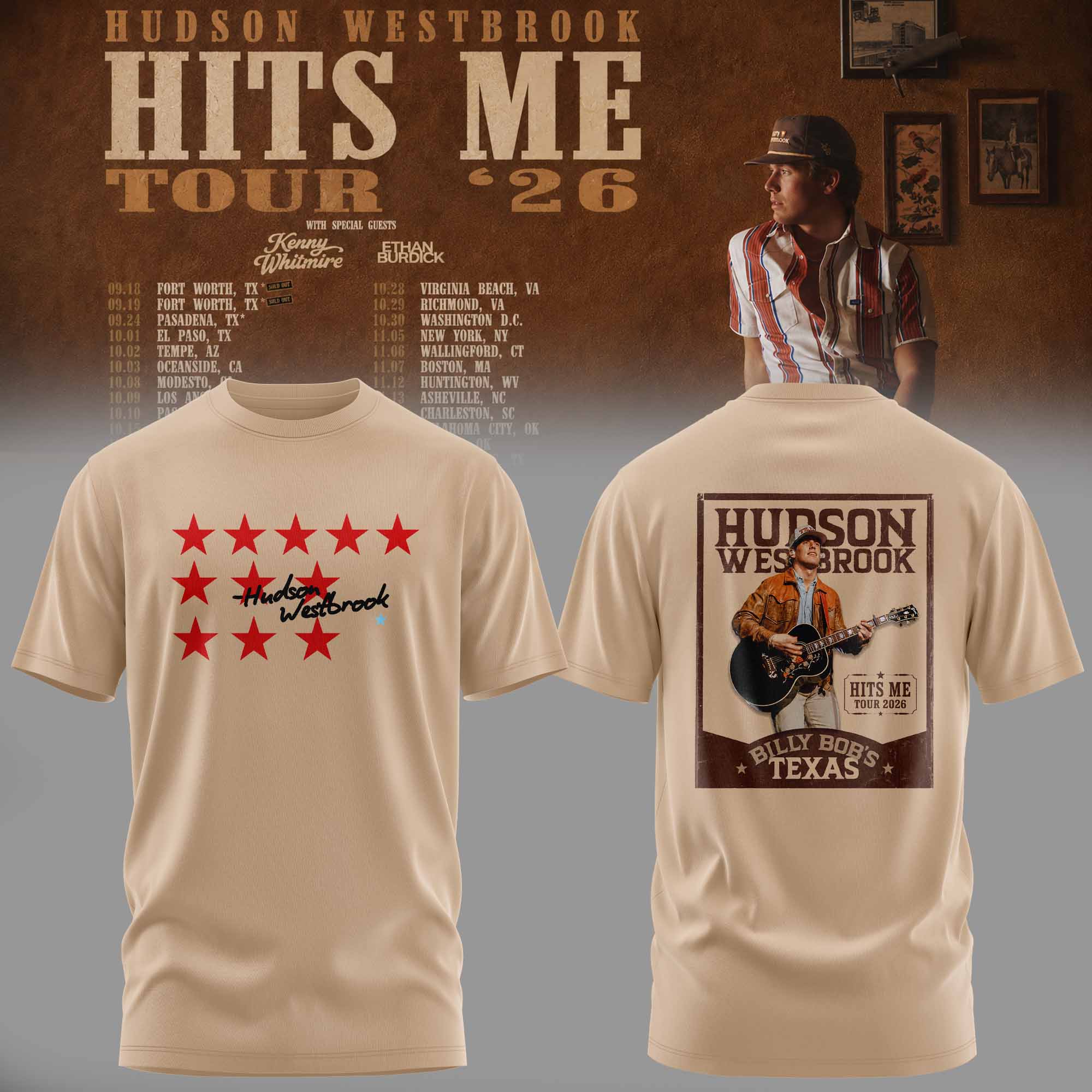 Hudson Westbrook Hits Me Tour 26 Collection Collector Edition Graphic T Shirt
