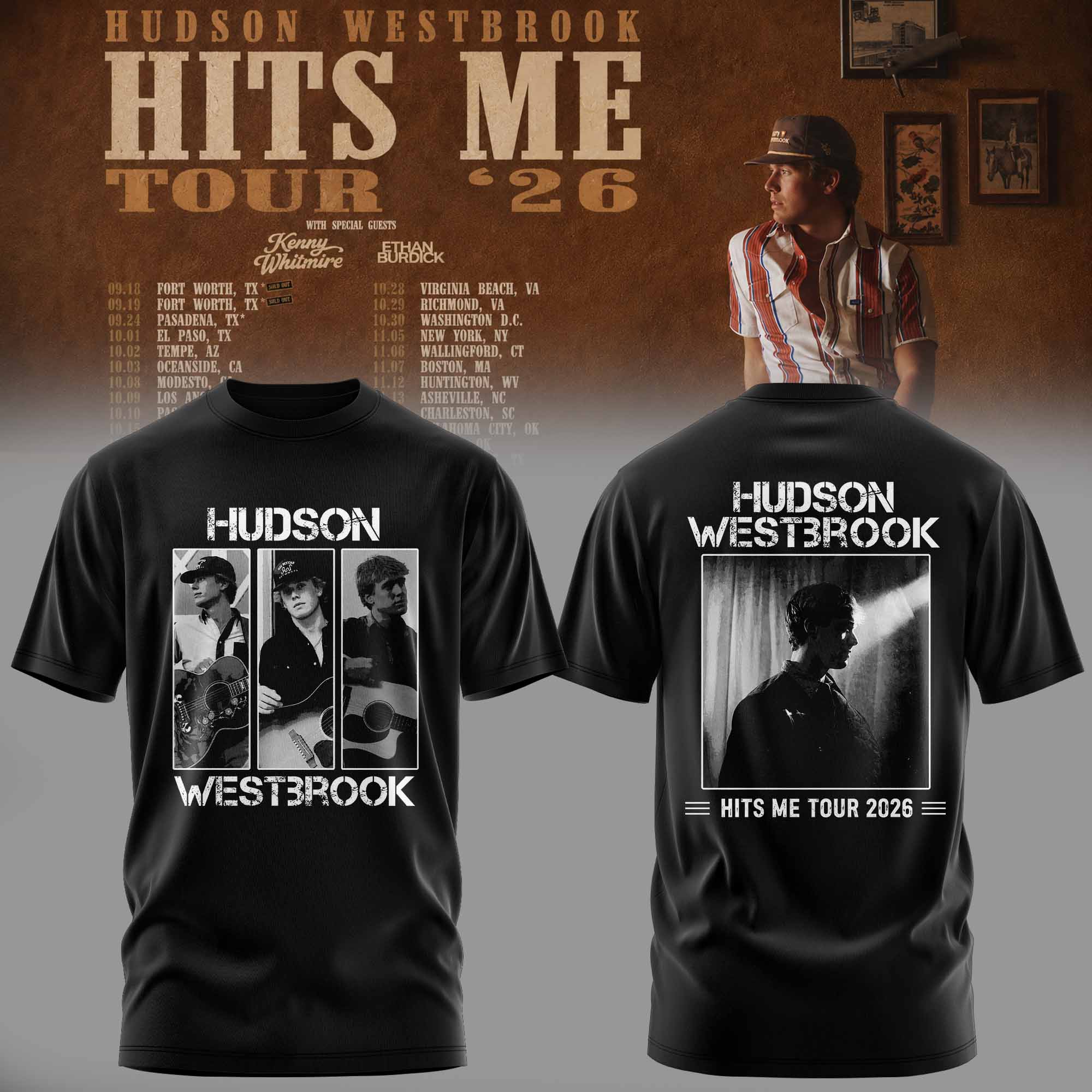Hudson Westbrook Hits Me Tour 26 Collection Limited Edition Graphic T Shirt