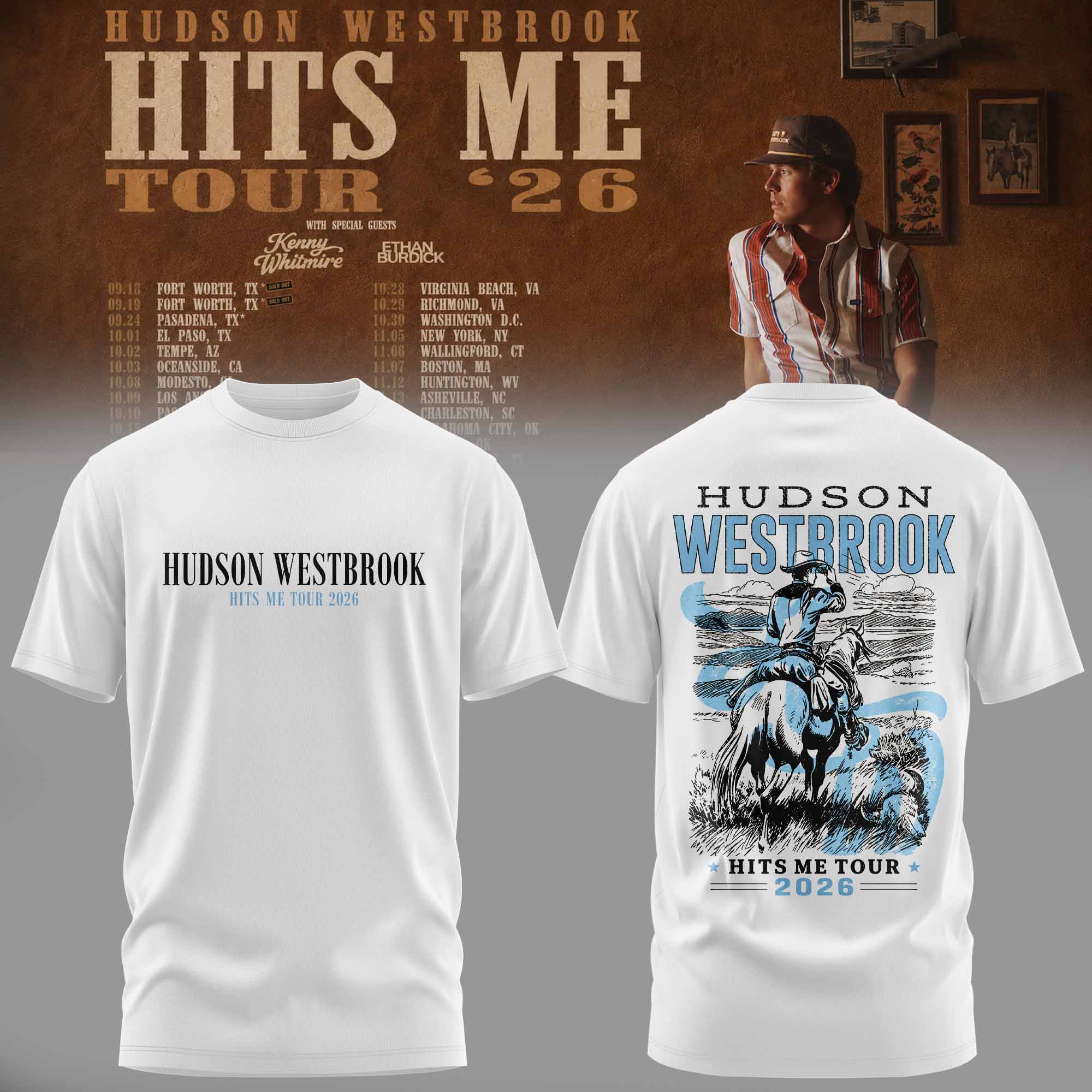 Hudson Westbrook Hits Me Tour 26 Collection Premium Concert Graphic Tee