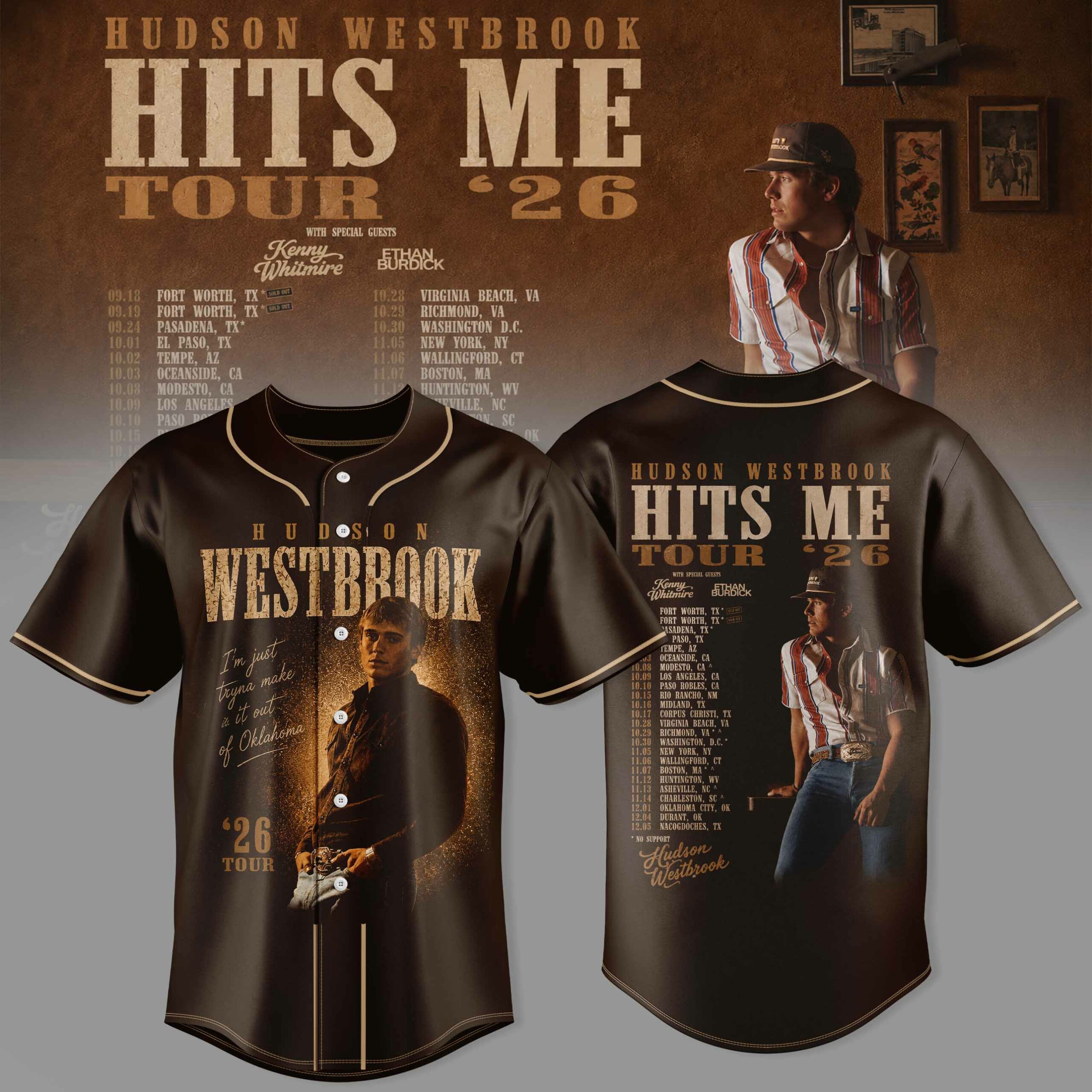 Hudson Westbrook Hits Me Tour 26 Collection Signature Sports Jersey