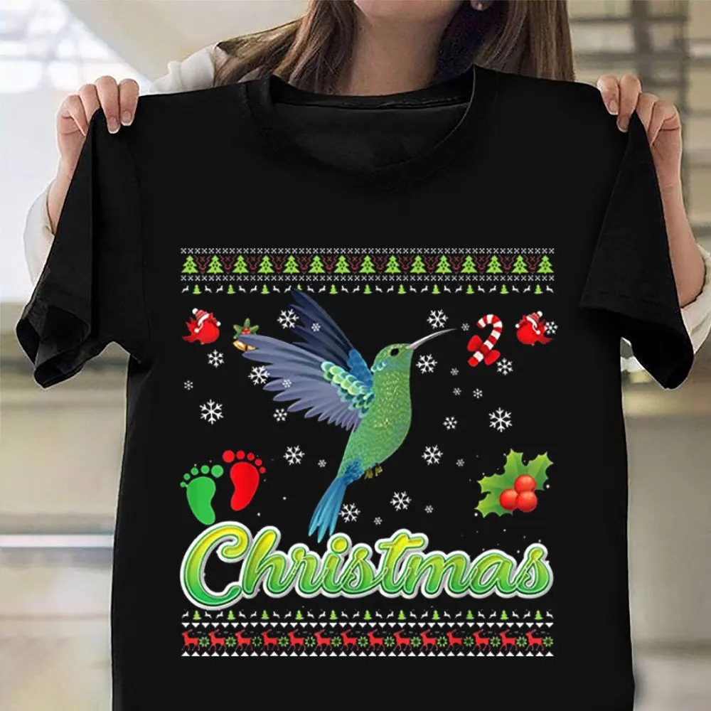 Hummingbird Ugly Christmas Sweater TShirt Hummingbird Lover Xmas Clothing Men Women