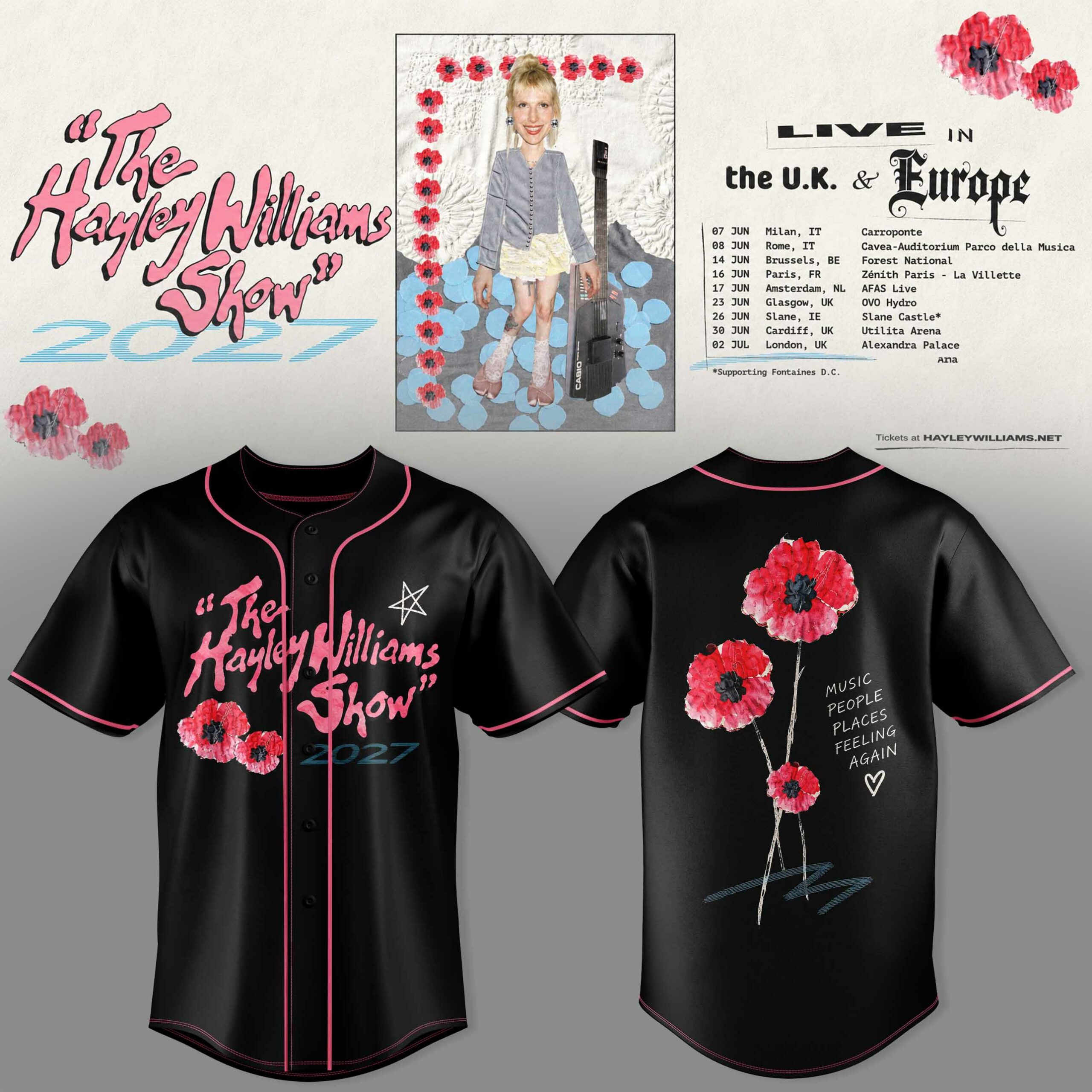 Hyl Wllms UK Europe Tour 2027 Baseball Jersey Premium 3D Graphic Collection 1 - Unicasport Hyl Wllms UK Europe Tour 2027 Baseball Jersey Premium 3D Graphic Collection