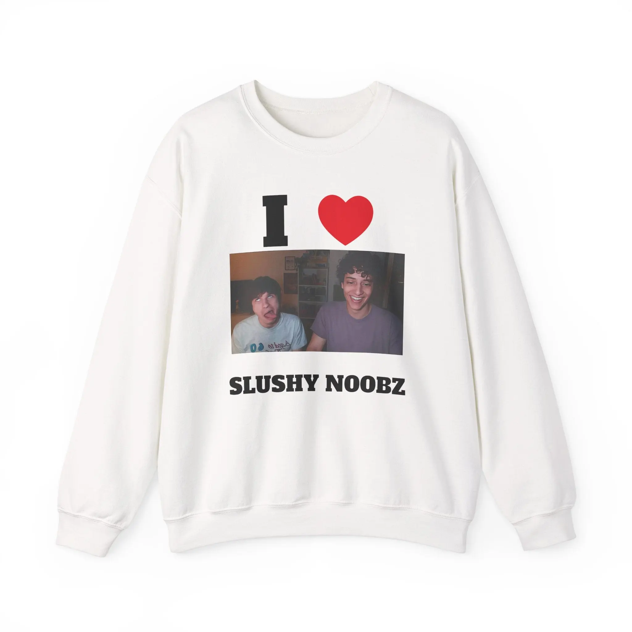 I Heart Slushy Noobz merch Unisex Heavy Blend Crewneck Sweatshirt Gifts For Best Friend
