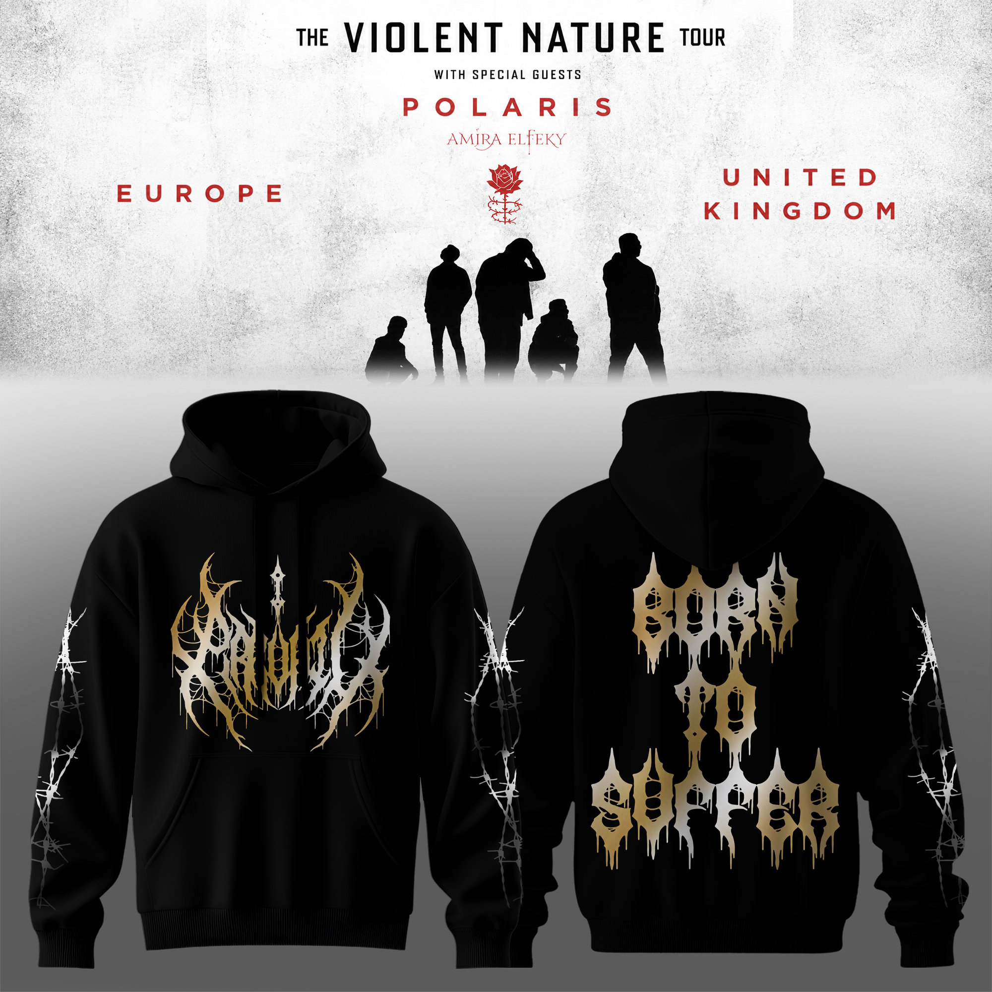 I Prevail The Violent Nature Tour UK And Europe 2026 Collector Edition Hoodie