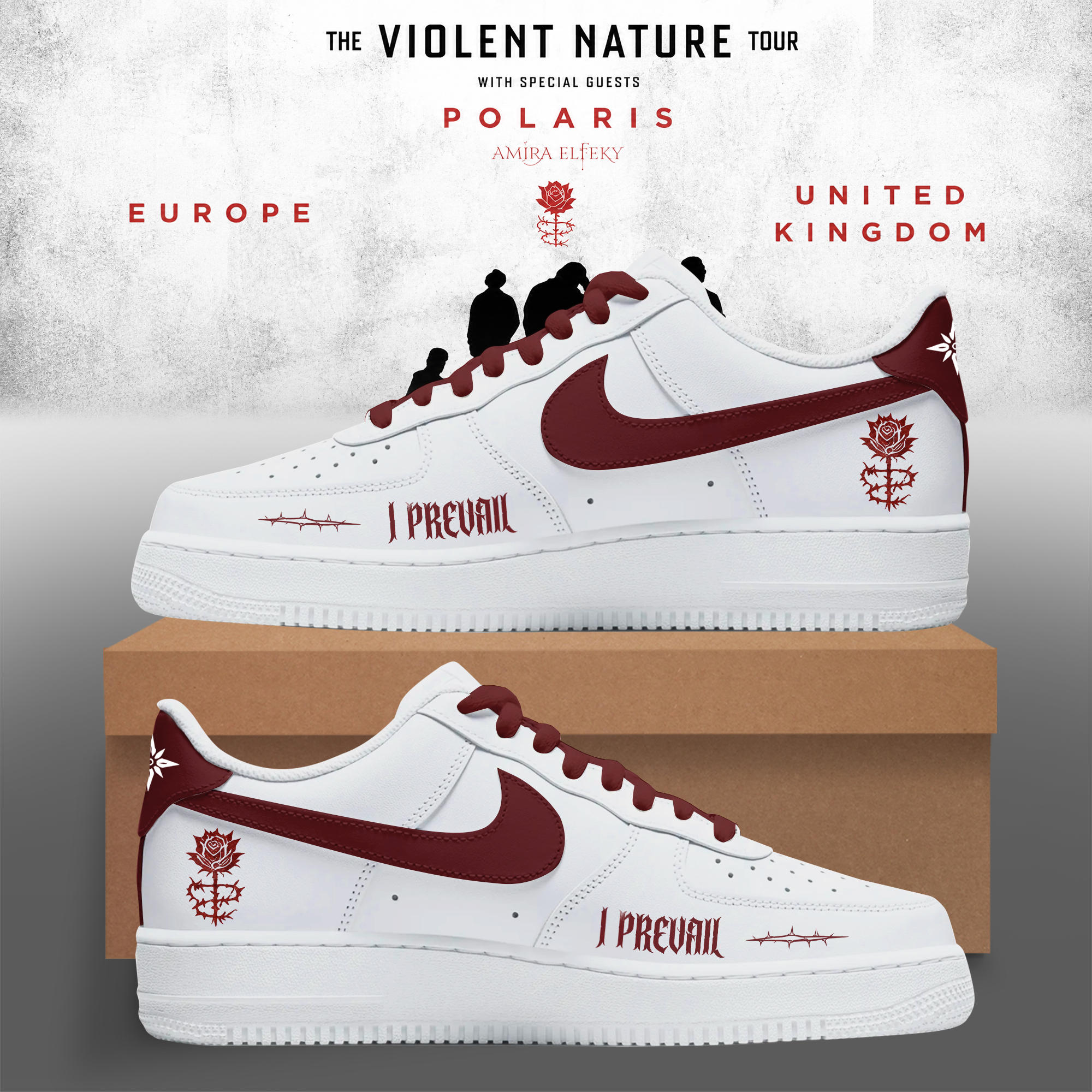 I Prevail Violent AF1 Custom Sneakers