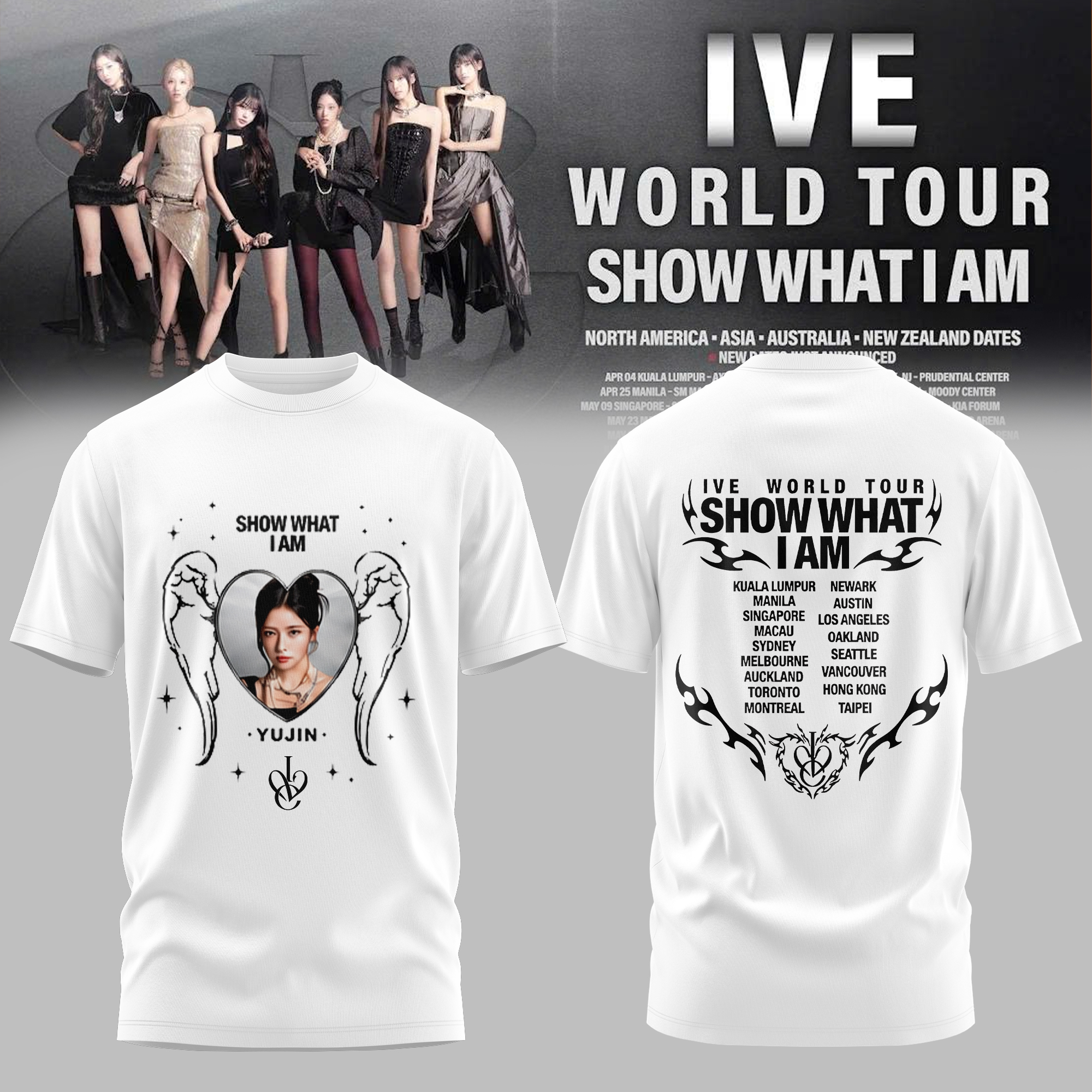 IVE World Tour Show What I Am Limited Yujin Graphic T Shirt
