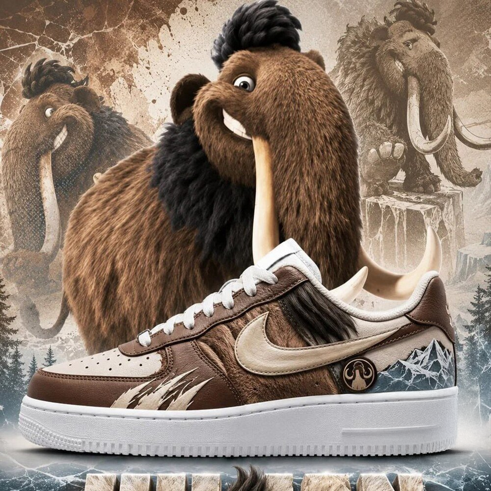 Ice Age Manny Woolly Mammoth Inspired Low Top Sneakers Prehistoric Adventure Fan Gift Shoes