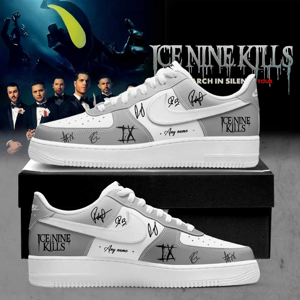 Ice Nine Kills March In Silence Tour 2026 Nike Air Force 1 Custom Shoes