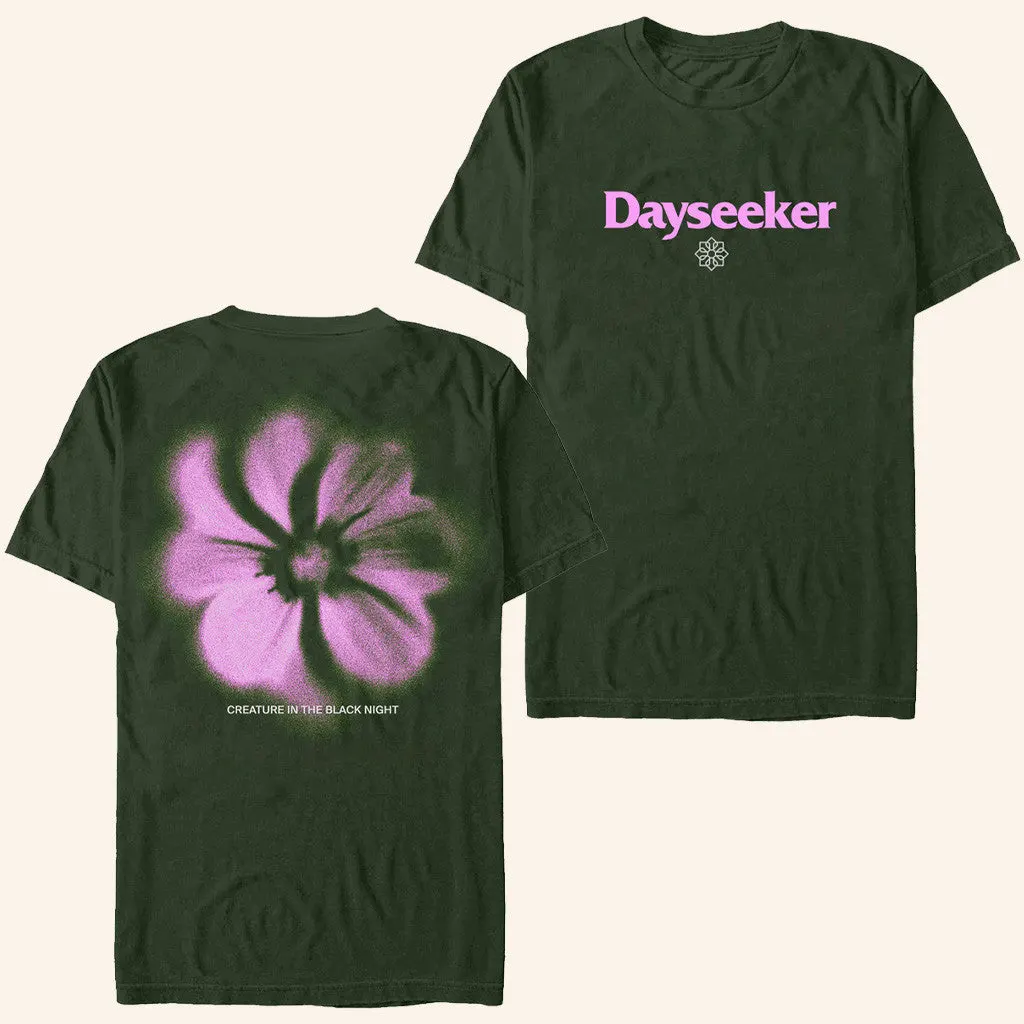 Impericon Merch Dayseeker Faded Flower Military Green TShirt Wife Gifts