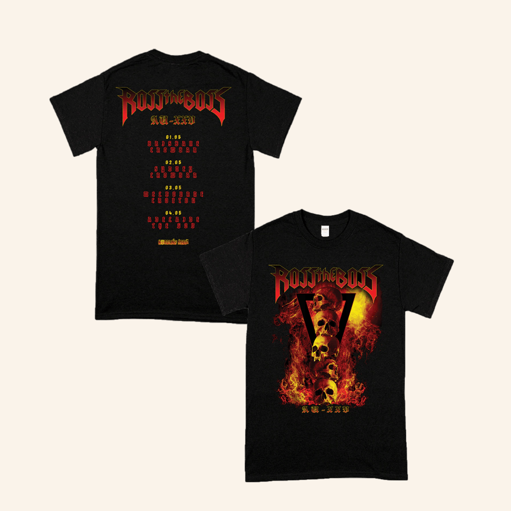 Imprint Merch Ross The Boss Skull Flame TShirt Gifts For Dad