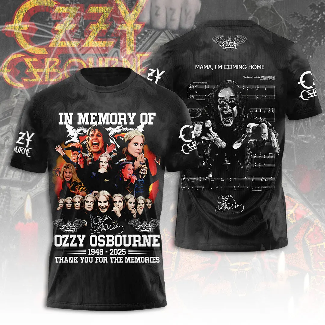 In Memory Of Ozzy Osbourne Shirt RIP Ozzy Osbourne Merch Gifts For Fans