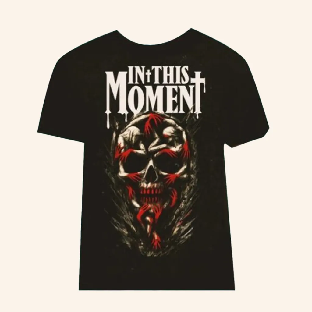 In This Moment Merch Skull TShirt Christmas Gifts For Rock Lovers