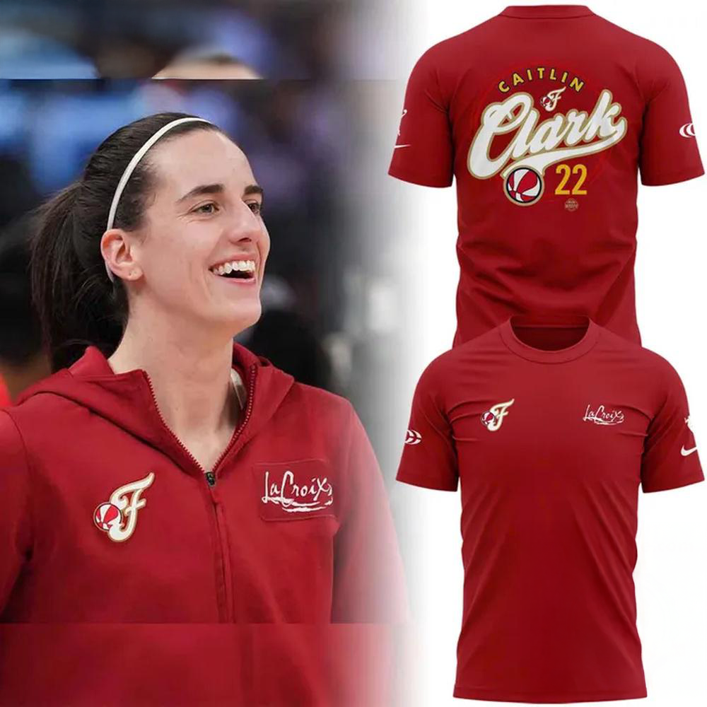 Indiana Fever 2026 Caitlin Clark Red Graphic T Shirt