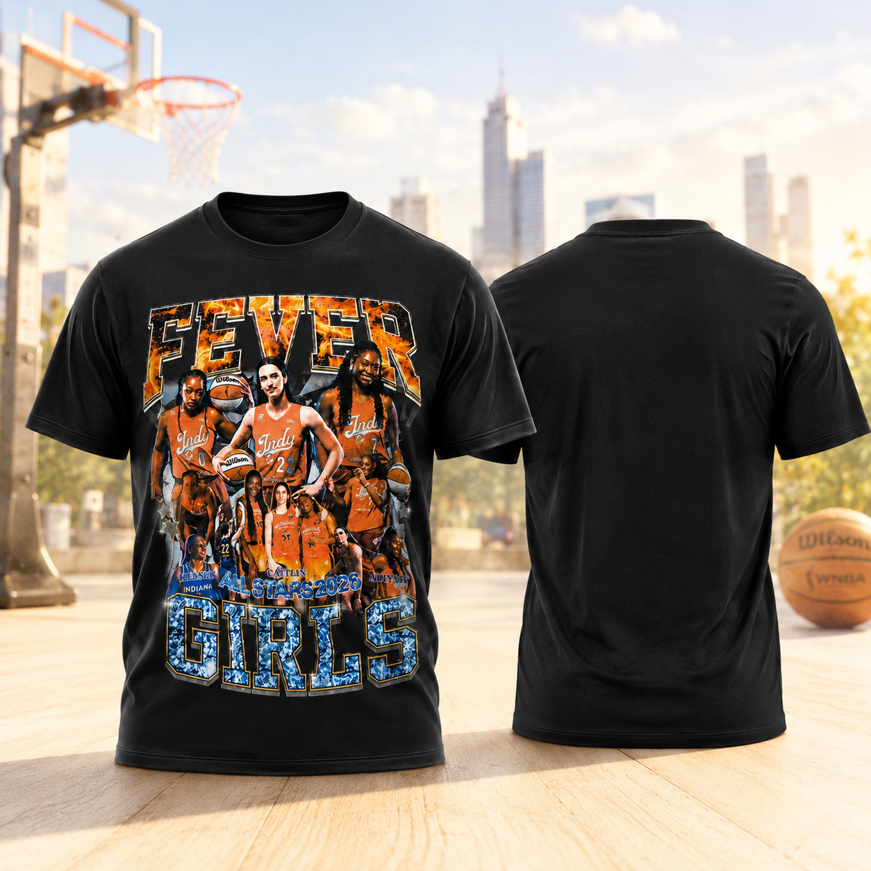 Indiana Fever All Stars 2026 Girls Basketball Fan T Shirt WNBA Inspired Unisex Graphic Tee Basketball Lover Gift