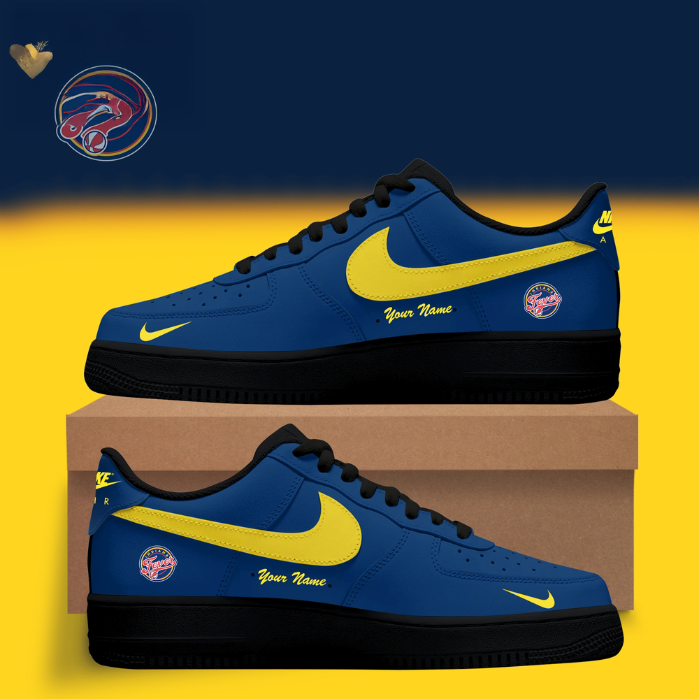 Indiana Fever WNBA x Back 2 Black Edition Nike Air Force 1 Low Custom Shoes Fan Gift