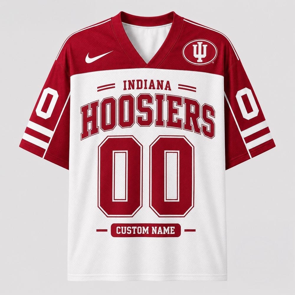 Indiana Hoosiers NCAA College Team Pride Personalized Football Jersey Custom Name Number College Fan Apparel 1 - Unicasport Indiana Hoosiers NCAA College Team Pride Personalized Football Jersey Custom Name Number College Fan Apparel