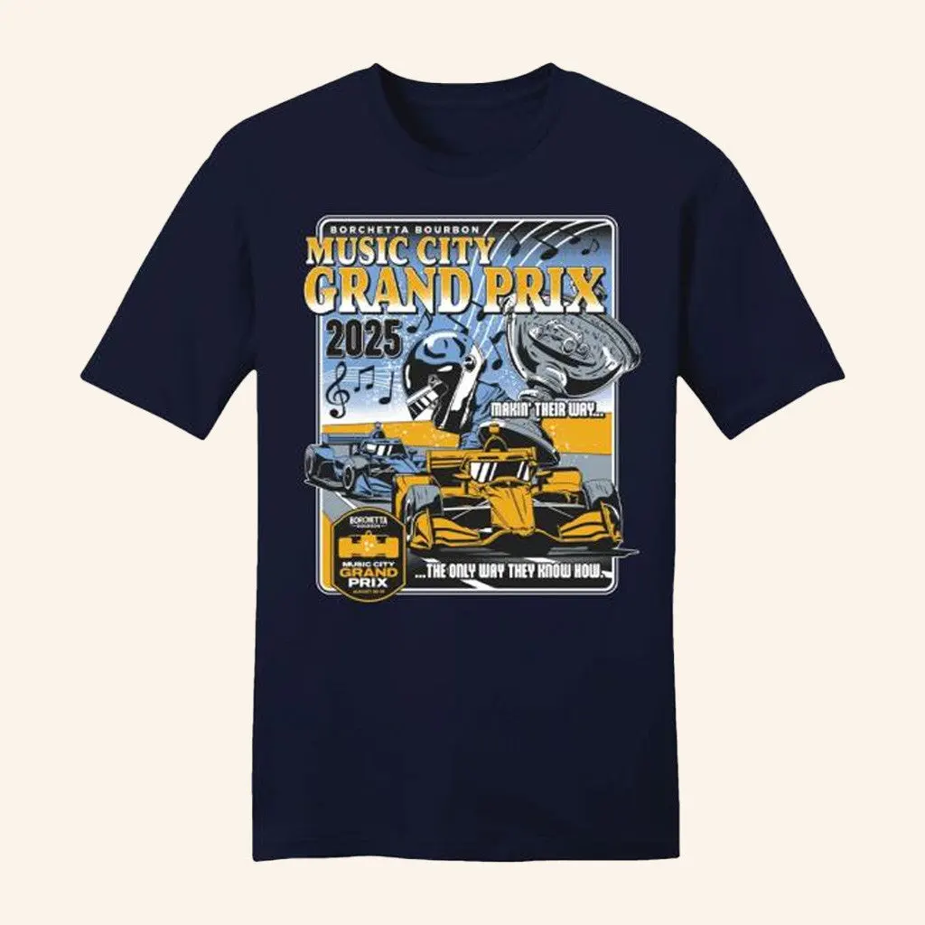 Indycar Merch 2025 Borchetta Bourbon Music City Grand Prix Finale TShirt Dad Gifts