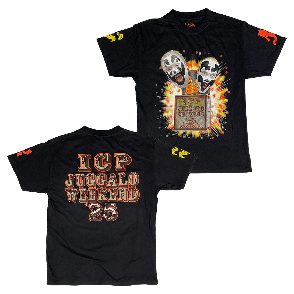Insane Clown Posse Merch Insane Clown Posse Juggalo Weekend 2025 Jack In The Box TShirt