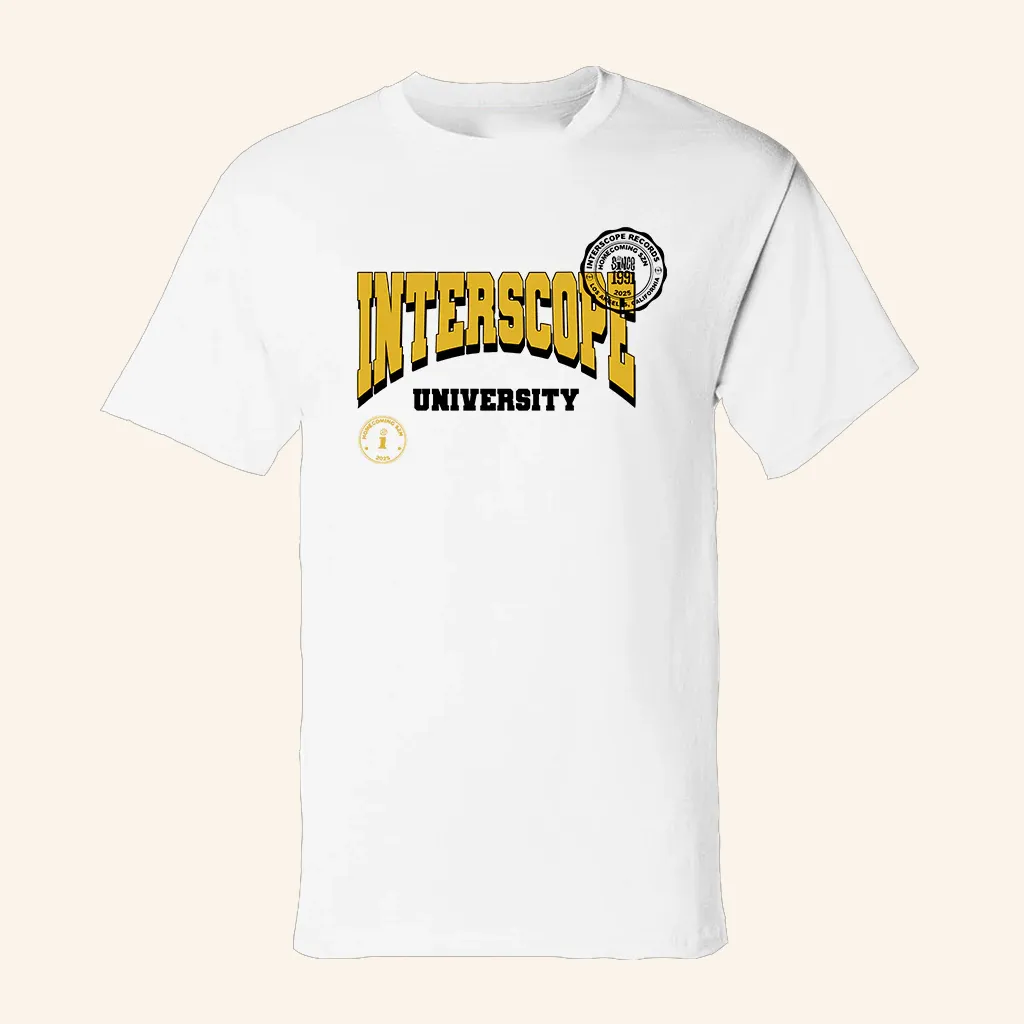 Interscope Merch Interscope Yellow University TShirt Christmas Present For Friends
