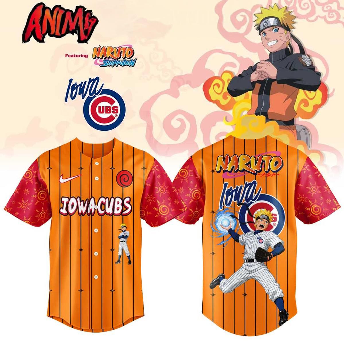 Iowa Cubs Naruto Anime Night Baseball Jersey Anime Baseball Fan Game Day Apparel 1 - Unicasport Iowa Cubs Naruto Anime Night Baseball Jersey Anime Baseball Fan Game Day Apparel
